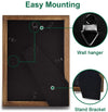 Beazac 4x6 Picture Frame Photo Display for Tabletop Display Wall Mount Solid Wood High Definition Glass Photo Frame Pack of 2 Carbonized Black